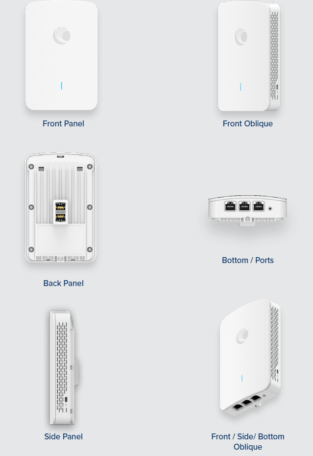 XV2-22H Wi-Fi 6 Wall Plate Access Point Views